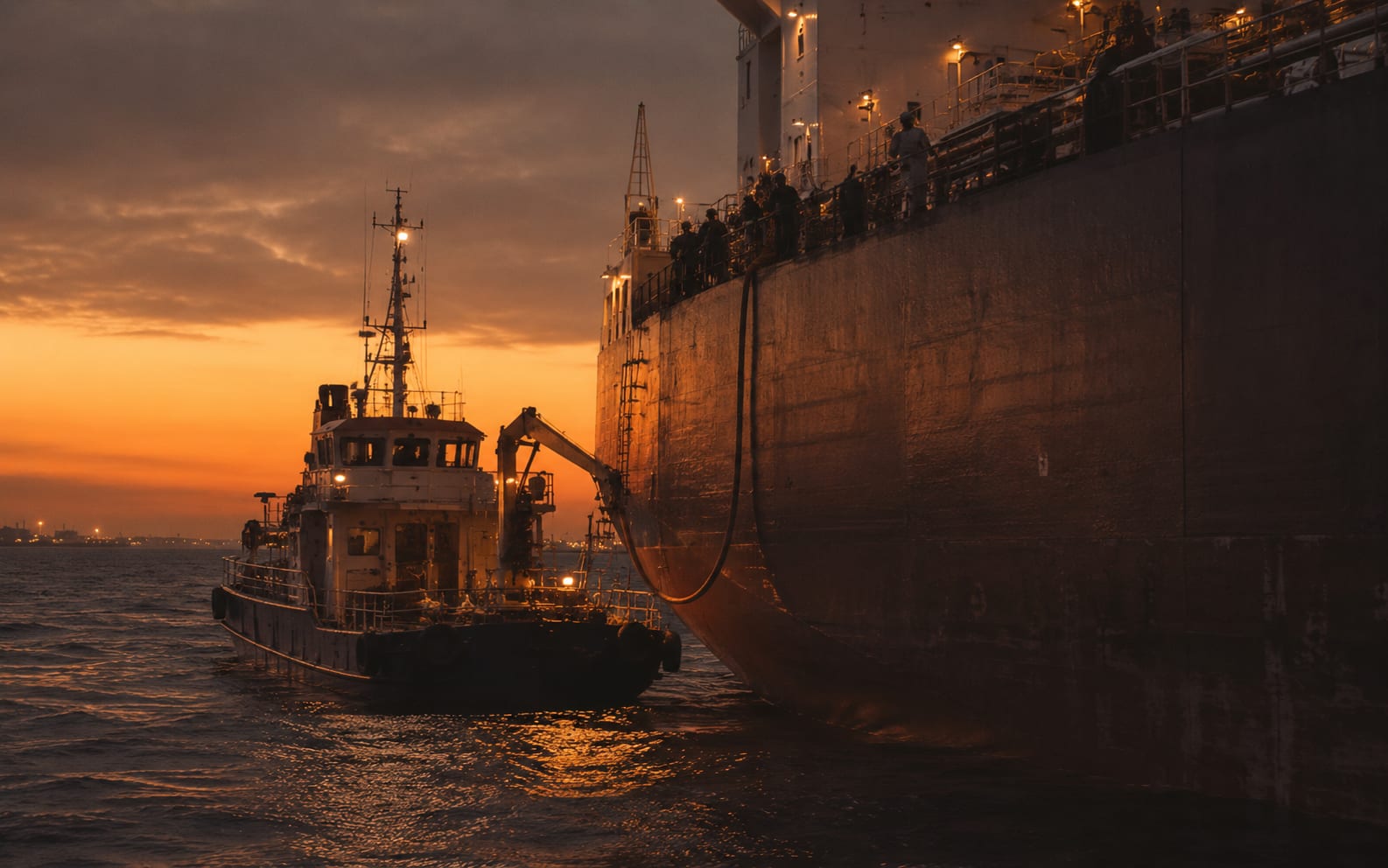 Opérations maritimes et bunkering portuaire.